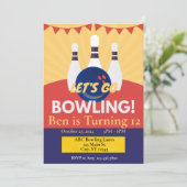 ボウリングパーティー招待状 招待状 (スタンド正面)