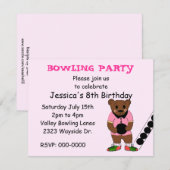 ボウリングパーティー招待状 招待状 (正面/裏面)