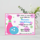 ボウリングパーティー - ガール 招待状 (スタンド正面)