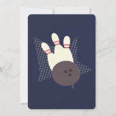 ボウリングパーティー ストライクと誕生日祝い 招待状 (裏面)