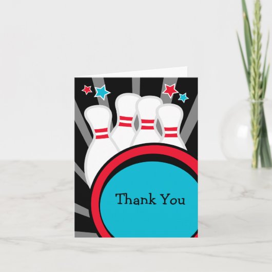 ボウリングパーティー 感謝カード (正面)