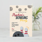 ボウリングパーティ招待状6 招待状 (スタンド正面)