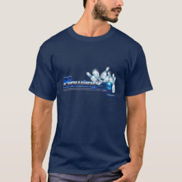 ボウリングピンとボール Tシャツ