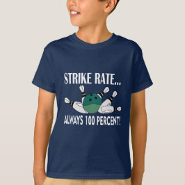 ボウリングピン+ボール+ストライク+チーム+キッズ Tシャツ