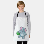 ボウリングボーリングでゾウ エプロン (着用した状態)