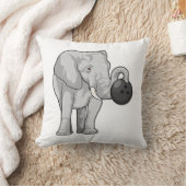 ボウリングボーリングでゾウ クッション (ブランケット)