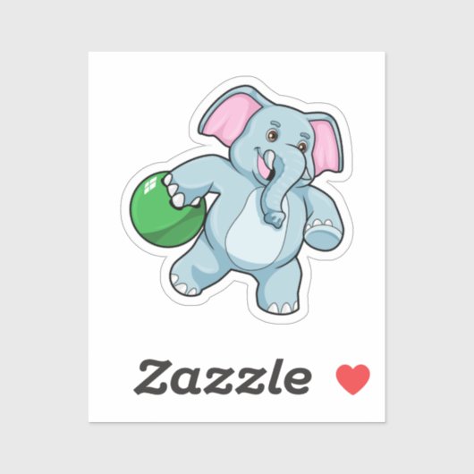 ボウリングボーリングでゾウ シール (シート)