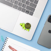 ボウリングボーリングで亀 シール (ノートパソコンとiPhone)
