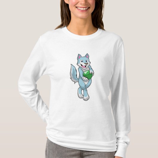 ボウリングボーリングで狼 Tシャツ (正面)