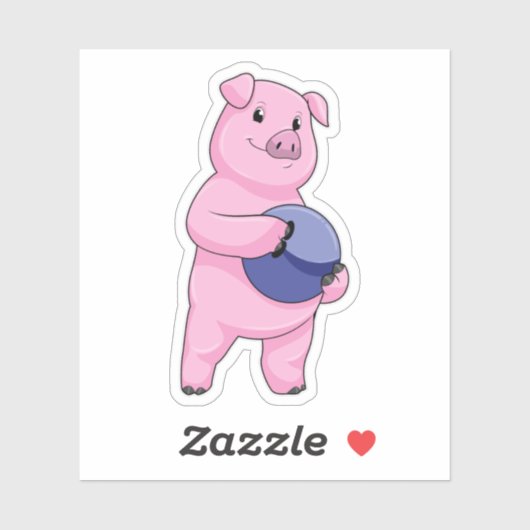 ボウリングボーリングで豚 シール (シート)