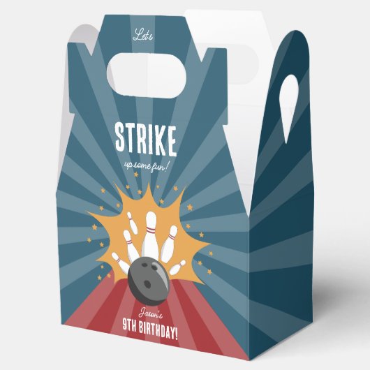 ボウリングボールが何らかのおもしろい子供の誕生日を打つ フェイバーボックス (オープン)