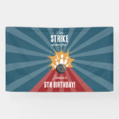 ボウリングボールが何らかのおもしろい子供の誕生日を打つ 横断幕 (横)