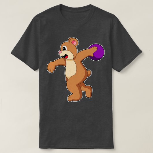 ボウリングボールでボーリングに耐える3 Tシャツ (デザイン正面)