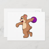 ボウリングボールでボーリングに耐える ポストカード (正面/裏面)