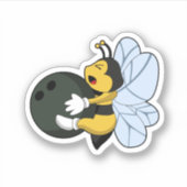 ボウリングボールでボーリングをする シール (正面)