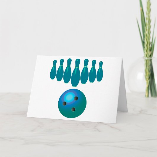 ボウリングボールとピンおもしろいスポーツ カード