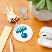 ボウリングボールとピンおもしろいスポーツ キーホルダー