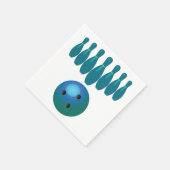 ボウリングボールとピンおもしろいスポーツ スタンダードカクテルナプキン (角)