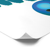 ボウリングボールとピンおもしろいスポーツ ポスター (角)