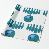 ボウリングボールとピンおもしろいスポーツ ラッピングペーパー (アンロールド)