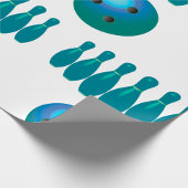 ボウリングボールとピンおもしろいスポーツ ラッピングペーパー