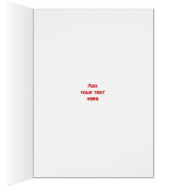 ボウリングボールとピンの垂直グリーティングカード (内側 (右))