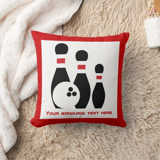 ボウリングボールとピンカスタムの クッション (ブランケット)