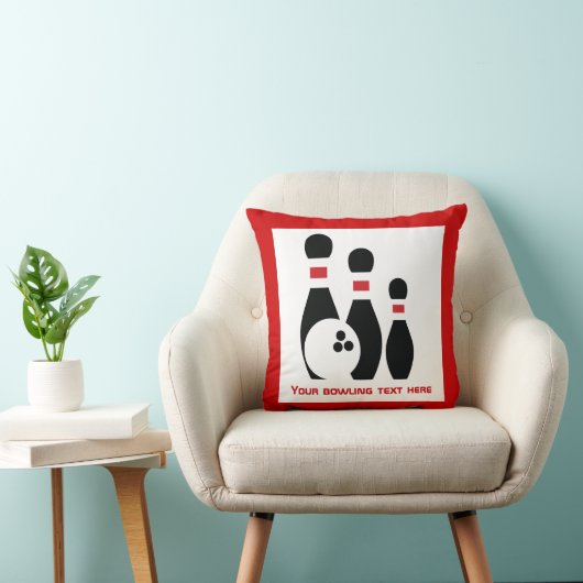 ボウリングボールとピンカスタムの クッション (椅子)