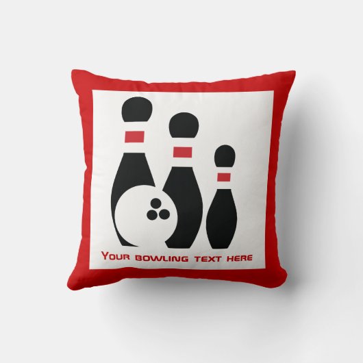 ボウリングボールとピンカスタムの クッション (裏面)