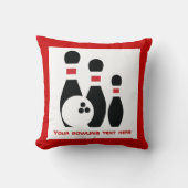 ボウリングボールとピンカスタムの クッション (正面)