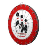 ボウリングボールとピンカスタムの ダーツボード (正面右)