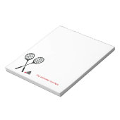 ボウリングボールとピンカスタムの ノートパッド (回転)