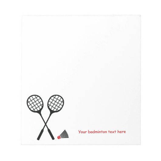 ボウリングボールとピンカスタムの ノートパッド (正面)