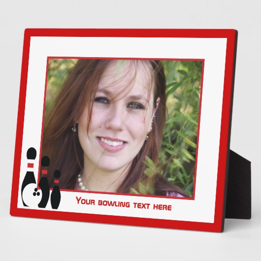 ボウリングボールとピンカスタムの フォトプラーク (側面)