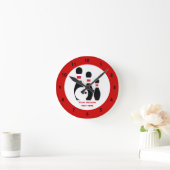 ボウリングボールとピンカスタムの ラウンド壁時計 (ホーム)