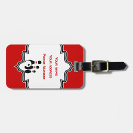 ボウリングボールとピンカスタムの ラゲッジタグ