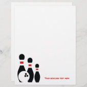 ボウリングボールとピンカスタムフライヤー (正面/裏面)