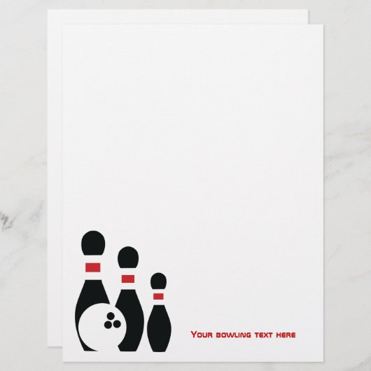 ボウリングボールとピンカスタムフライヤー (正面/裏面)