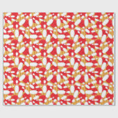 ボウリングボールとピンテンピンボーリングパーティー ラッピングペーパー (フラット)