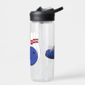 ボウリングボールとピンパーソナライズされた ウォーターボトル (左面)