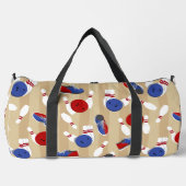 ボウリングボールとピンパーソナライズされた ダッフルバッグ (正面)