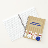 ボウリングボールとピンパーソナライズされた ノートブック (内部)