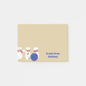 ボウリングボールとピンパーソナライズされた ポストイット (正面)