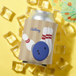 ボウリングボールとピンパーソナライズされた 缶クーラー
