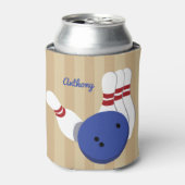 ボウリングボールとピンパーソナライズされた 缶クーラー (缶正面)