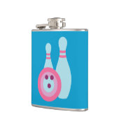 ボウリングボールとピン フラスク (左)