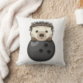 ボウリングボールとボーリングのハリネズミ クッション (ブランケット)