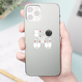 ボウリングボールとボーリングピン シール (スマートフォン)