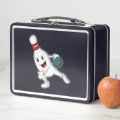 ボウリングボールのボーリングのボーリングピン メタルランチボックス (インサイチュ)