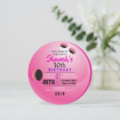 ボウリングボールの誕生日パーティーへの招待 招待状 (スタンド正面)